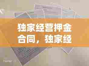 独家经营押金合同，独家经营合作协议 