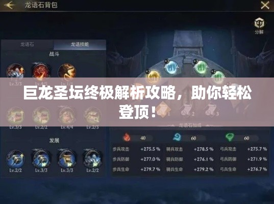 巨龙圣坛终极解析攻略，助你轻松登顶！