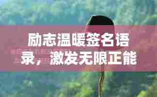 励志温暖签名语录，激发无限正能量！