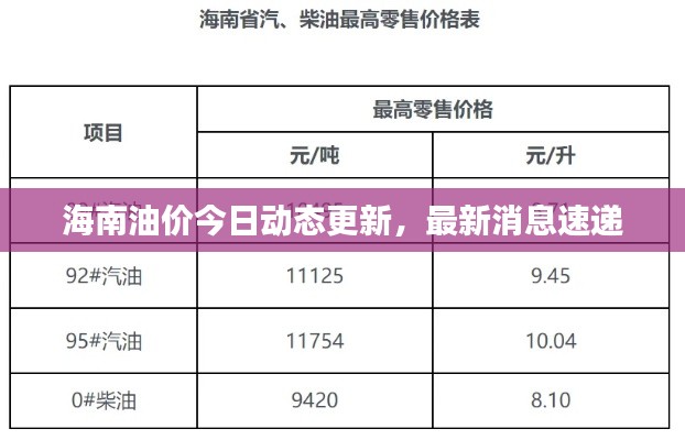 海南油价今日动态更新，最新消息速递