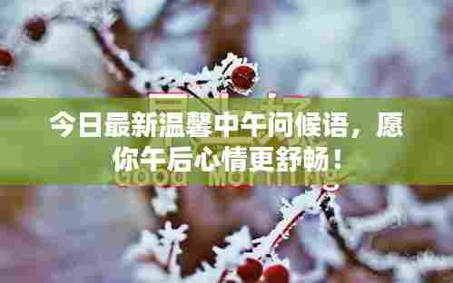 今日最新温馨中午问候语，愿你午后心情更舒畅！