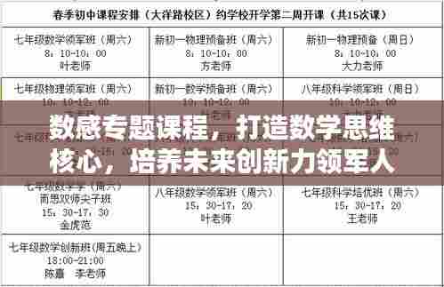 数感专题课程，打造数学思维核心，培养未来创新力领军人才