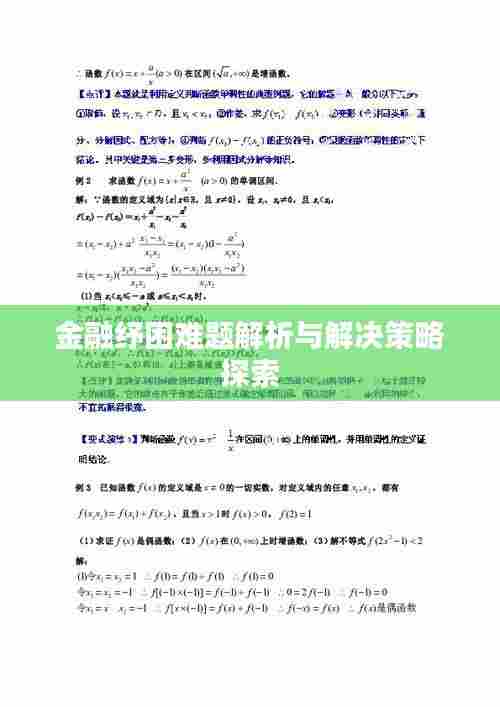 金融纾困难题解析与解决策略探索